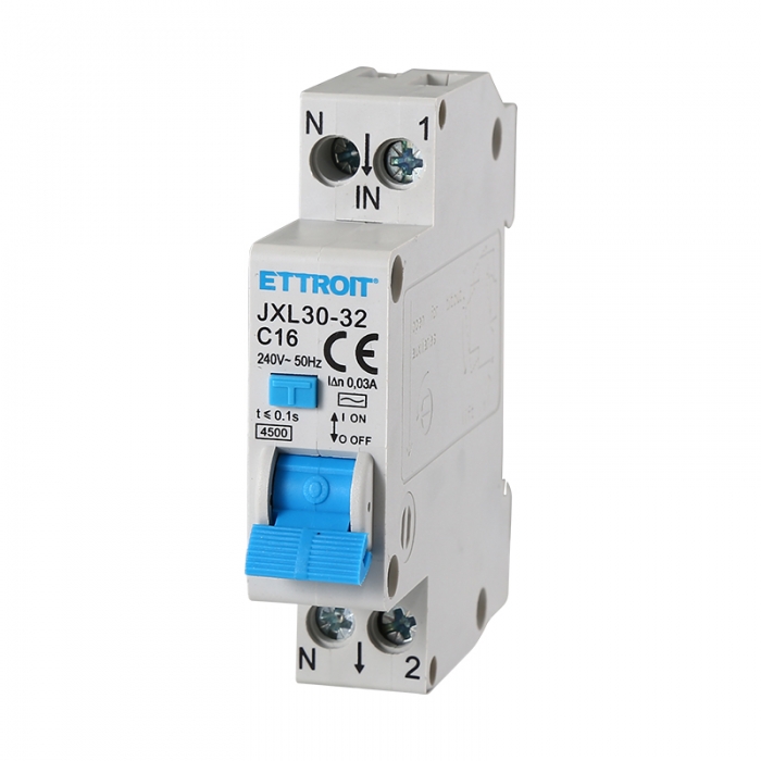 JX251640 — Magnetotermico Differenziale 1P+N 16A 30mA 220V-4.5kA ELETTRONICO