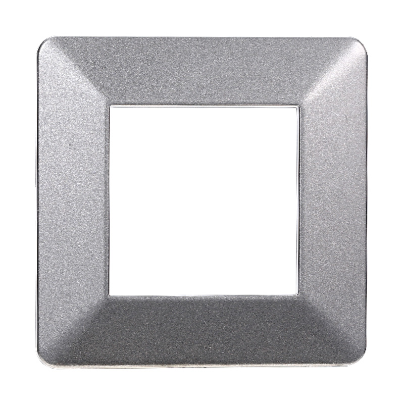 EV83207 — PLACCA PLASTICA 2P ACCIAIO SCURO
