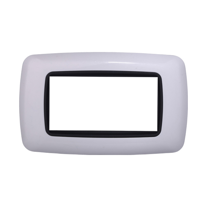 LN88401 — PLACCA PLASTICA 4P BOMBATA BIANCA