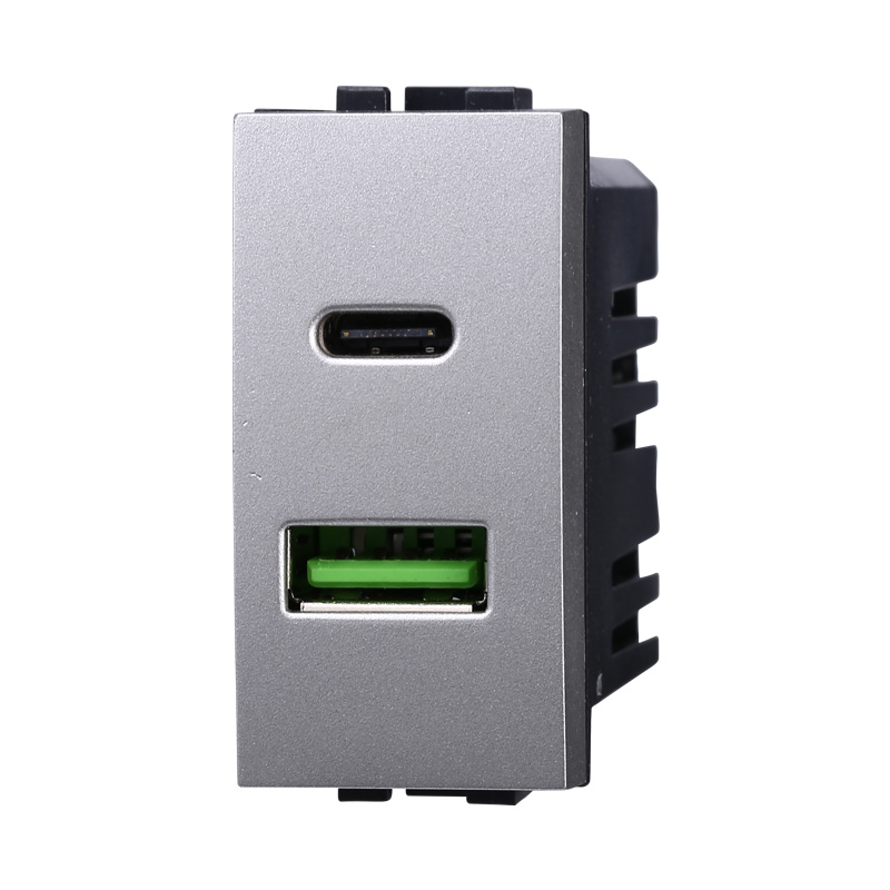 LG3002 — PRESA USB 2 IN 1 USB+TYPE-C 3.1AMH