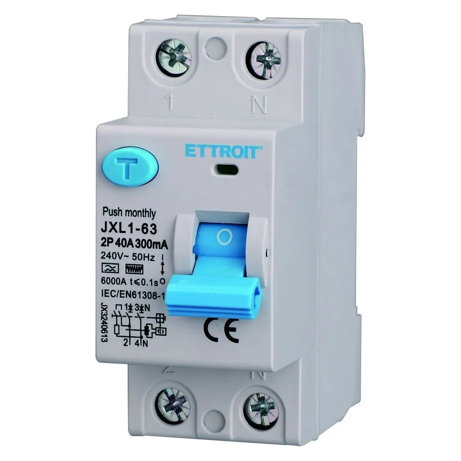 JX3240613 — Interruttore Differenziale Puro 2P 40A 300mA 220V-6kA Tipo F