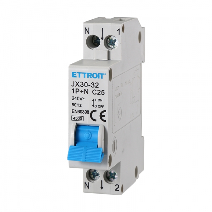 JX152540 — Interruttore Magnetotermico 1P+N 25A 220V 4.5kA