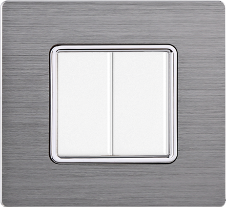 MT86206 — PLACCA ALLUMINIO 2P SILVER
