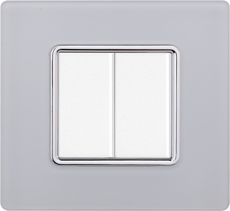 MT84201 — PLACCA VETRO 2P BIANCO