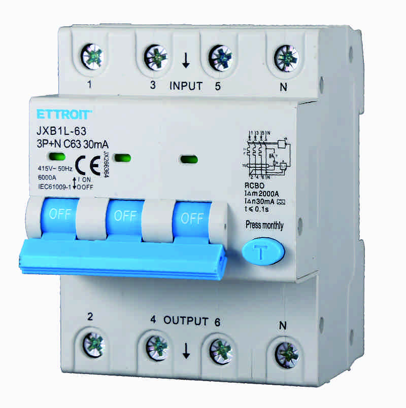 JX266364 — Magnetotermico Differenziale 3P+N 63A 30mA 380V-6kA CLASSE A ELETTRONICO