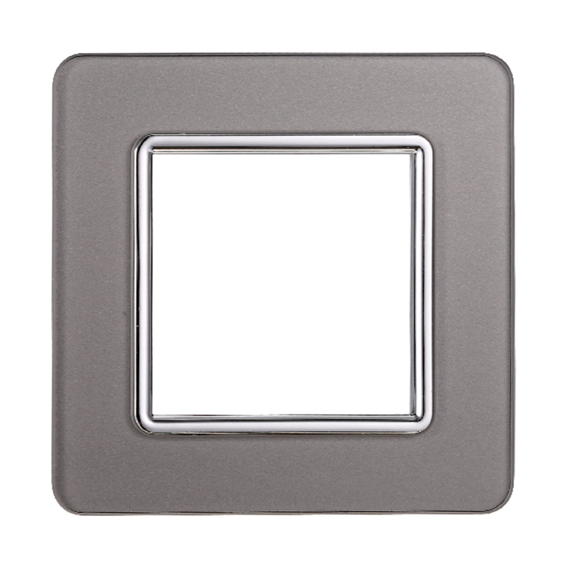 EV84206 — PLACCA VETRO 2P SILVER