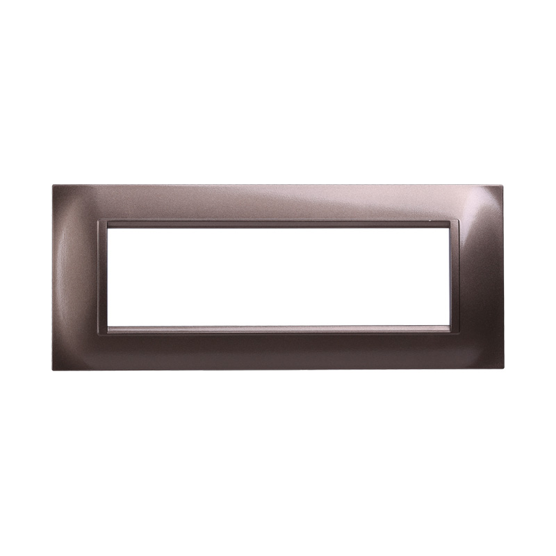LN89710 — PLACCA QUADRATA 7P ACCIAIO BRONZO