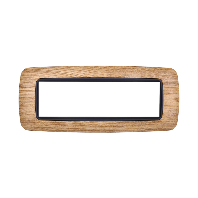 LN88705 — PLACCA PLASTICA 7P BOMBATA LEGNO SCURO