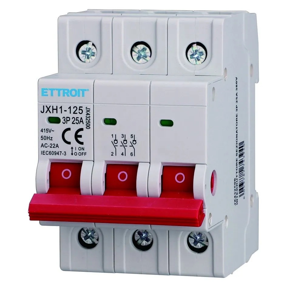 JX432500 — INTERRUTTORE SEZIONATORE 3P 25A 380V