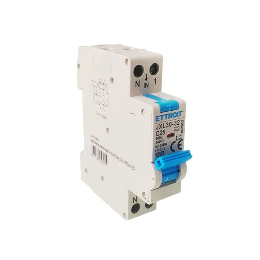 JX252564 — Magnetotermico Differenziale 1P+N 25A 30mA 220V-6kA CLASSE A ELETTRONICO