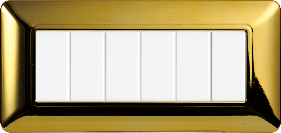 MT83612 — PLACCA PLASTICA 6P ORO LUCIDO