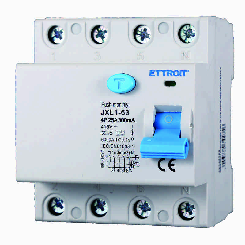 JX342568 — Interruttore Differenziale Puro 4P 25A 300mA 380V-6kA CLASSE A