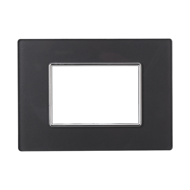 AN84310 — PLACCA VETRO 3P ACCIAIO SCURO