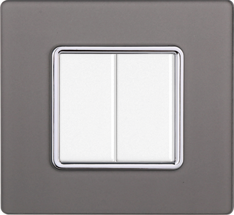 MT84206 — PLACCA VETRO 2P SILVER