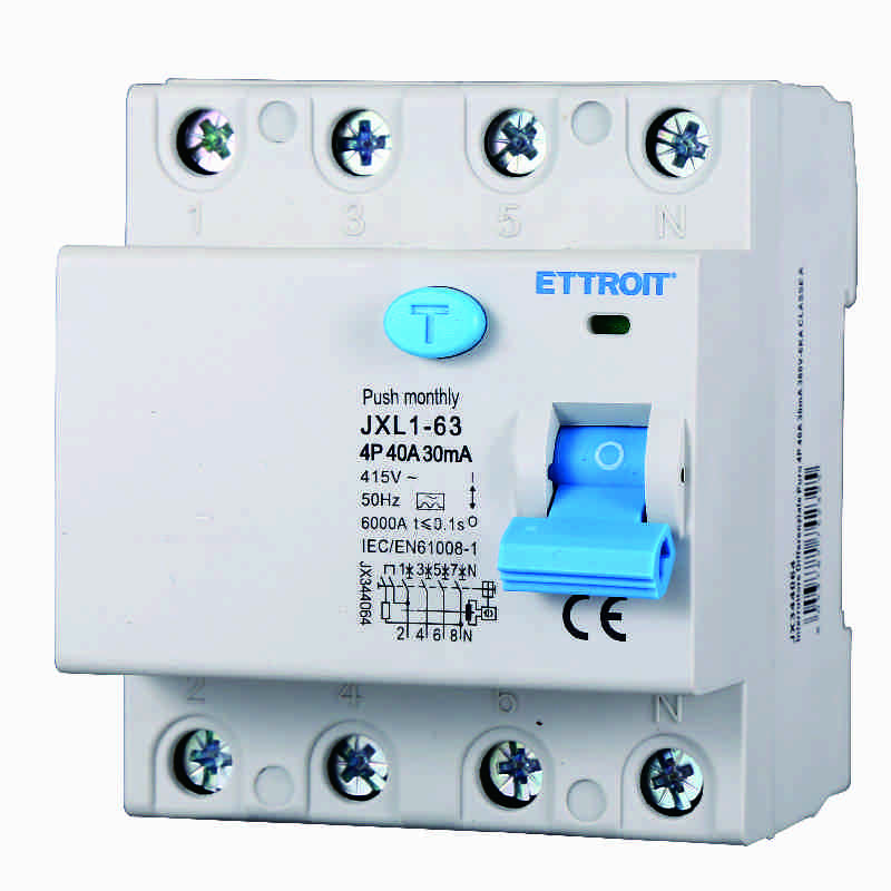JX344064 — Interruttore Differenziale Puro 4P 40A 30mA 380V-6kA CLASSE A