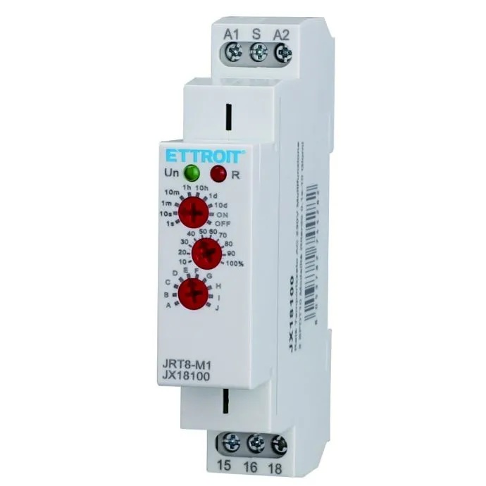 JX18100 — Relè Temporizzato Multifunzione AC 230V 1 SPDT 10 Funzioni 0.1s–10 Giorni -