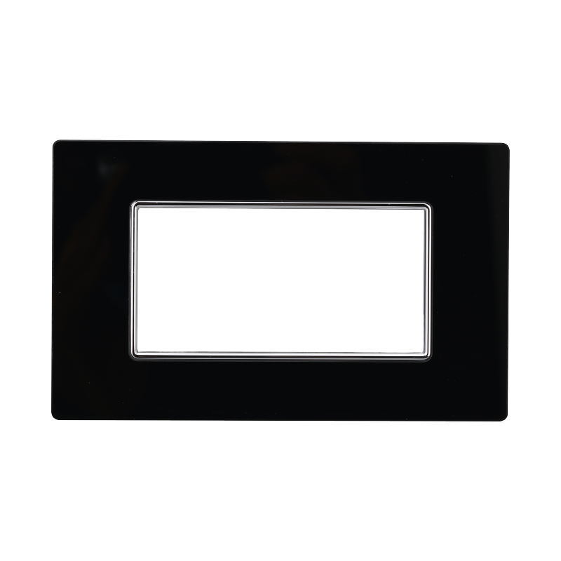 AN84402 — PLACCA VETRO 4P NERO