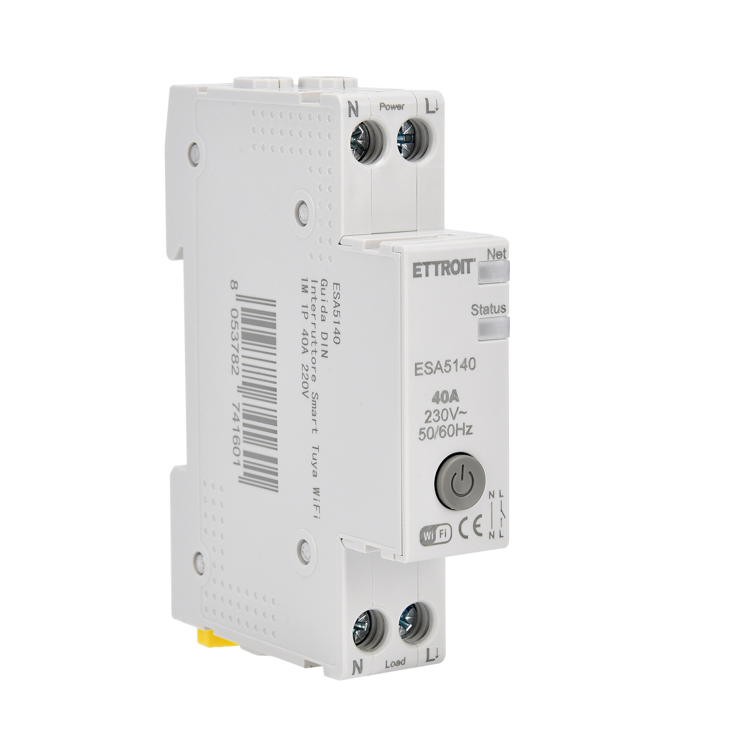 ESA5140 — Guida DIN Interruttore Smart Tuya Wifi 1M 1P 40A 220V