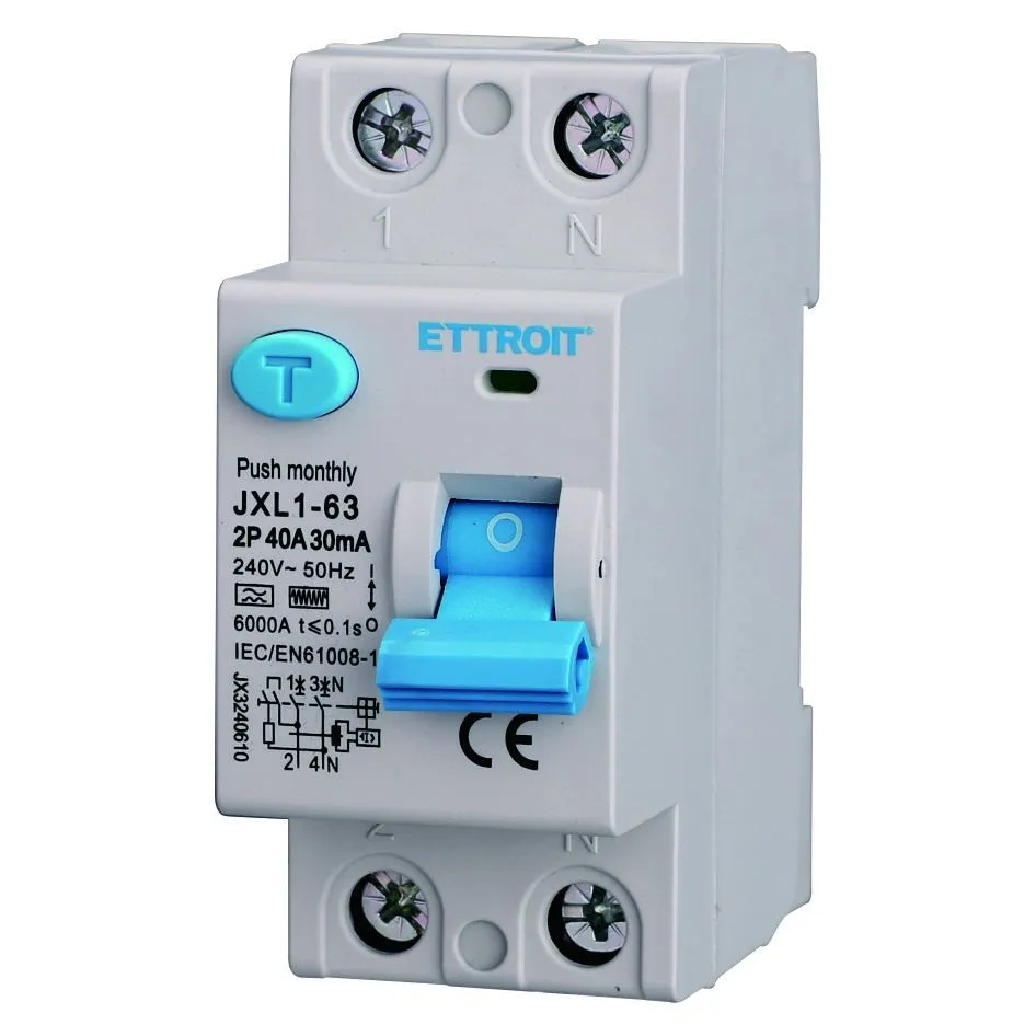 JX3240610 — Interruttore Differenziale Puro 2P 40A 30mA 220V-6kA Tipo F