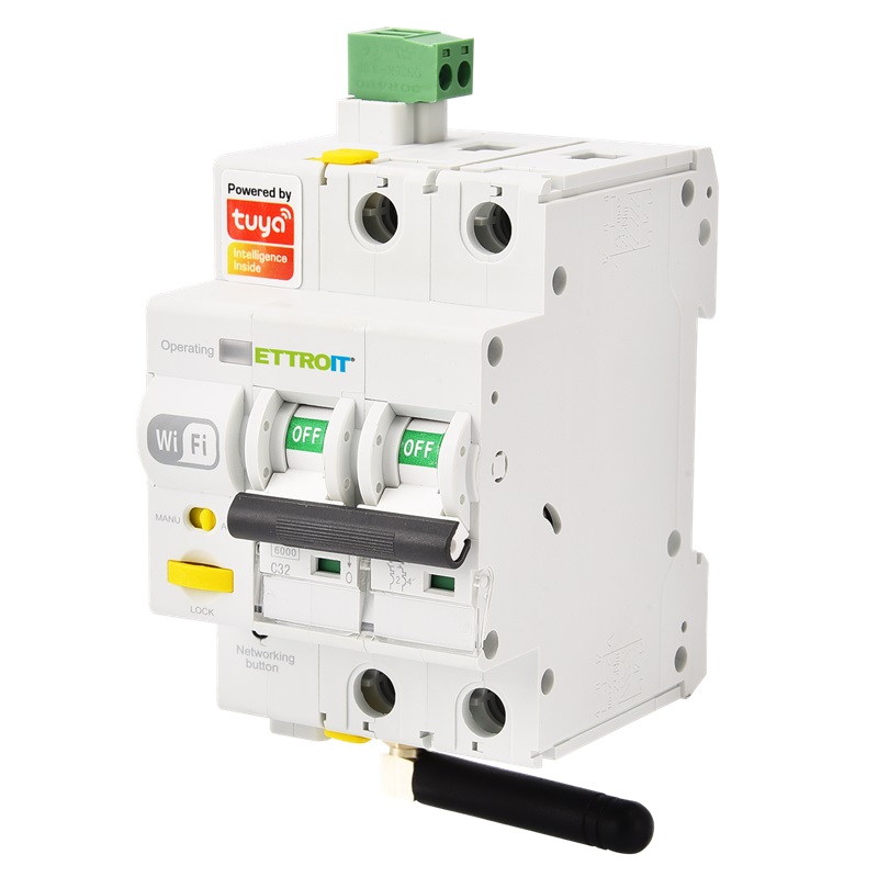 ESR3232 — Interruttore Magnetotermico 2P Tuya SmartWiFi 32A