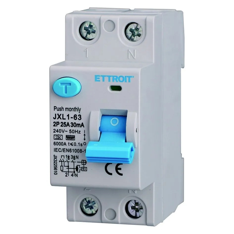 JX3225610 — Interruttore Differenziale Puro 2P 25A 30mA 220V-6kA Tipo F