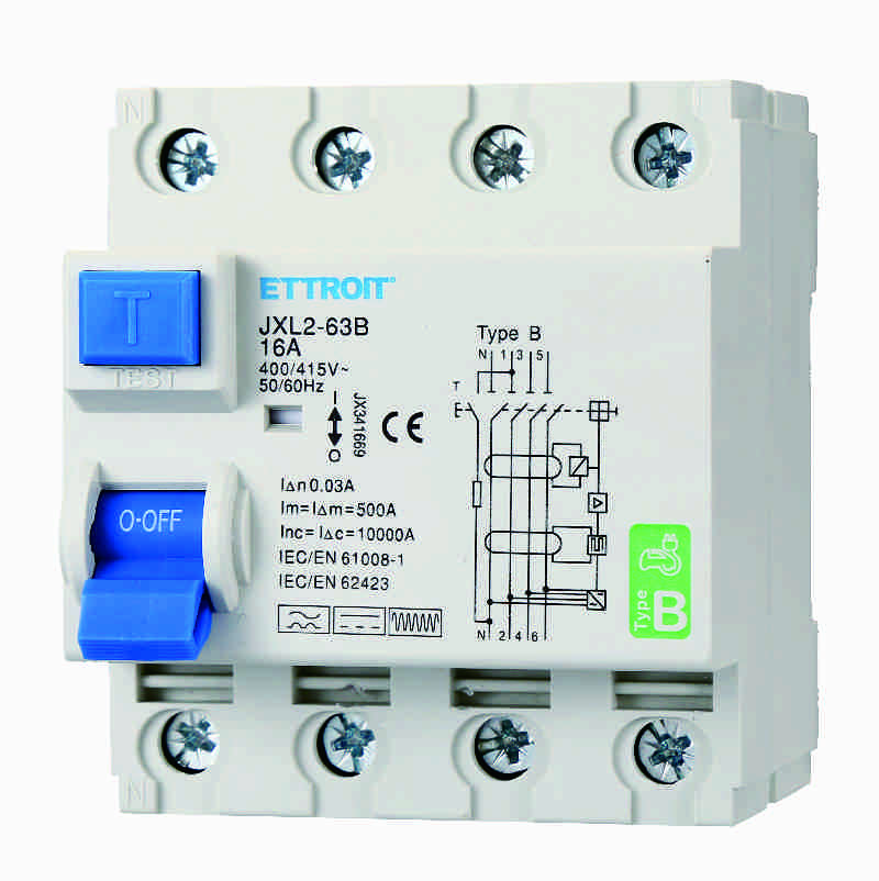 JX341669 — Magnetotermico Differenziale Puro 4P 16A 30mA Tipo B 6kA AC/DC 380V