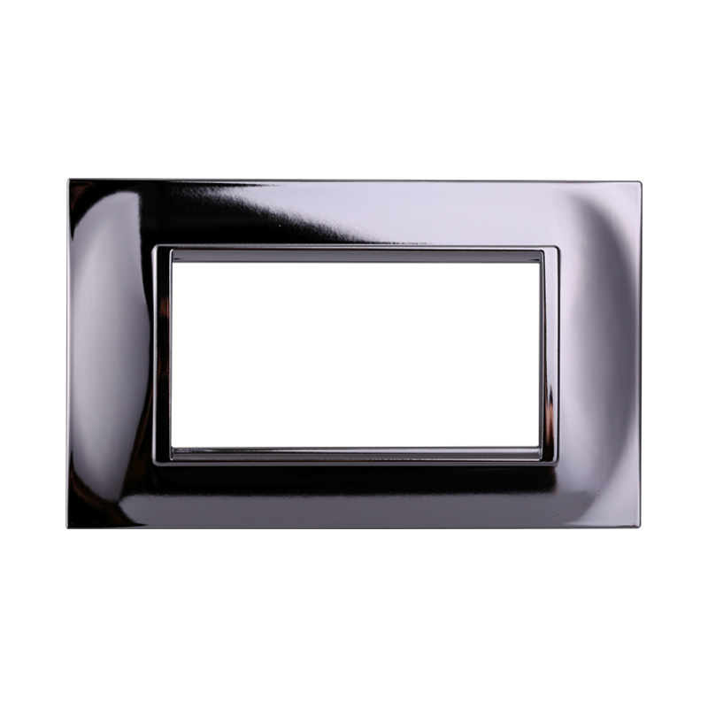 LN89413 — PLACCA QUADRATA 4P CROMATO LUCIDO
