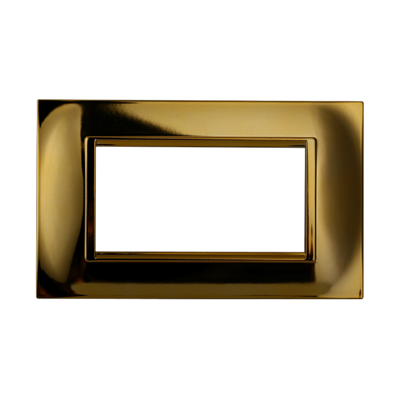 LN89412 — PLACCA QUADRATA 4P ORO LUCIDO