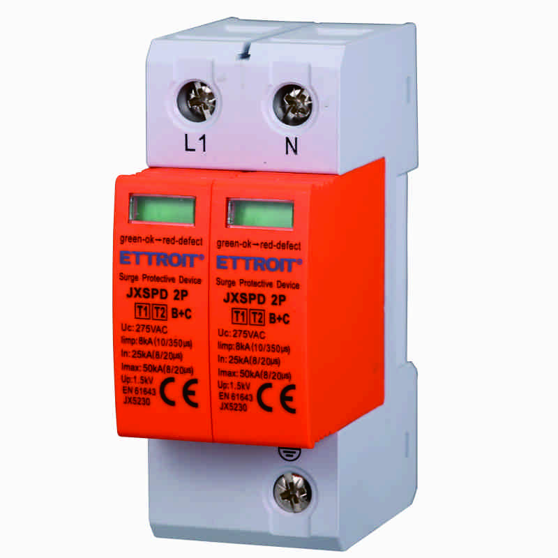 JX5230 — Scaricatore Di Sovratensione 2P 25kA-50kA T1+T2
