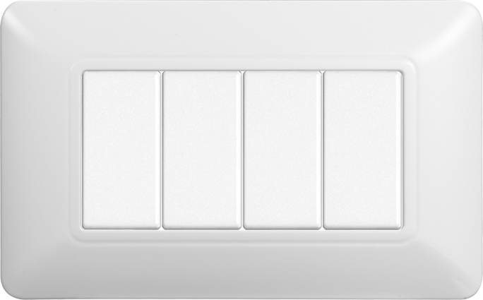 MT83401 — PLACCA PLASTICA 4P BIANCA