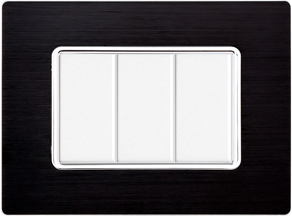 MT86302 — PLACCA ALLUMINIO 3P NERO