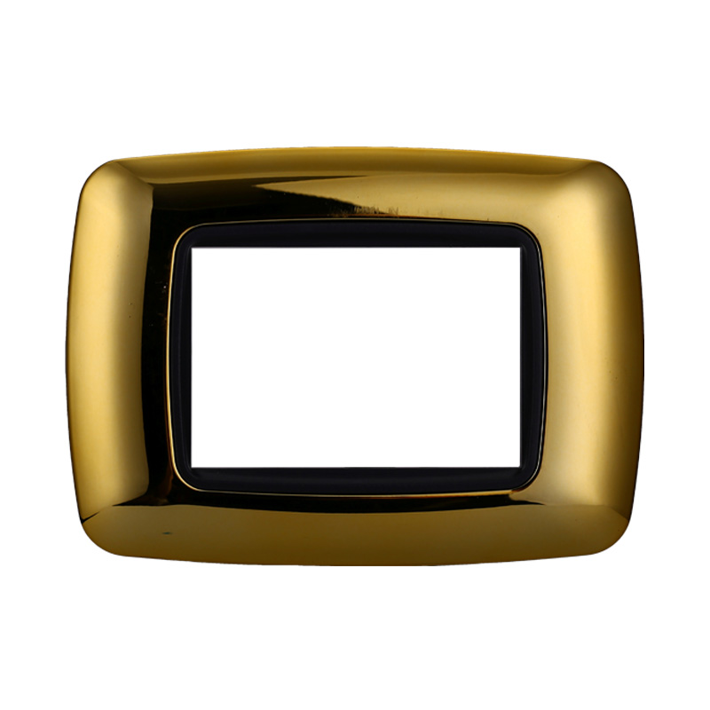 LN88312 — PLACCA PLASTICA 3P BOMBATA ORO LUCIDO