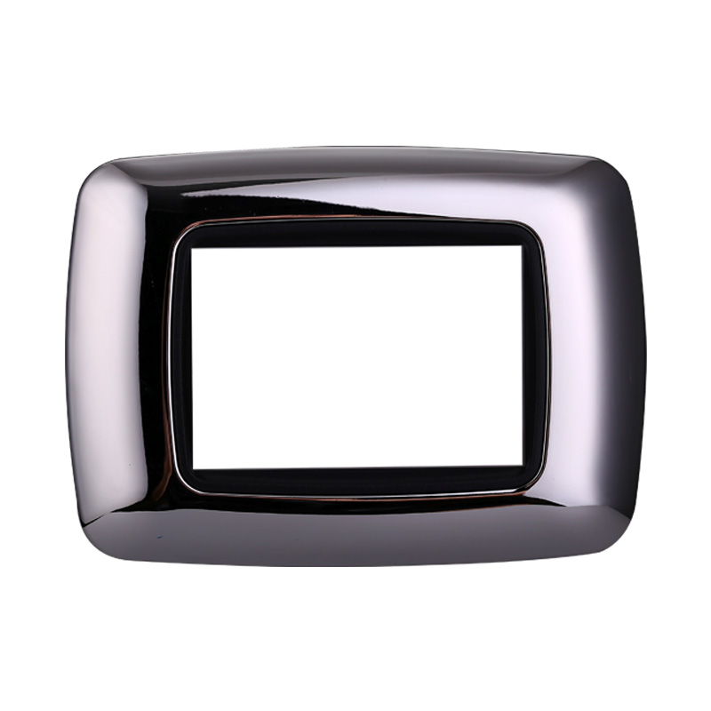 LN88313 — PLACCA PLASTICA 3P BOMBATA CROMATO LUCIDO