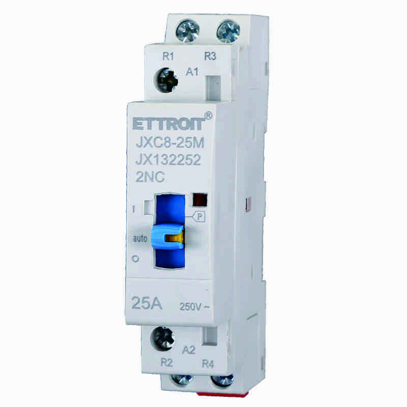 JX132252 — Contattore AC 2P 25A 220v 50hz AC su Guida DIN Int man. (2NC)