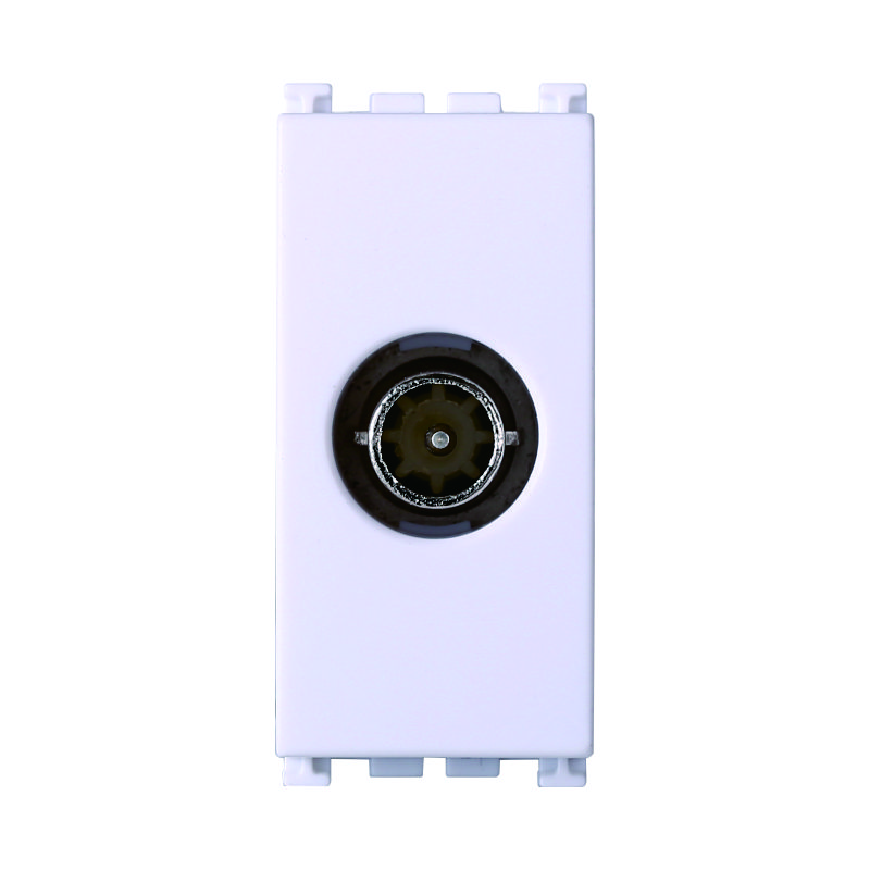 VA2253B — CONNETTORE TV MASCHIO PASSANTE BIANCO