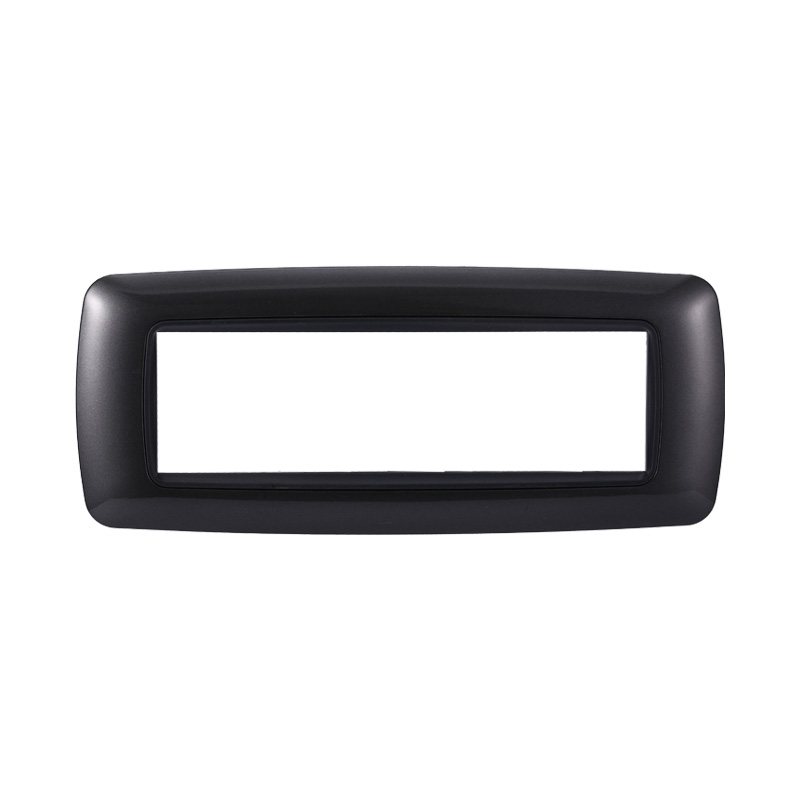 LN88707 — PLACCA PLASTICA 7P BOMBATA ACCIAIO SCURO
