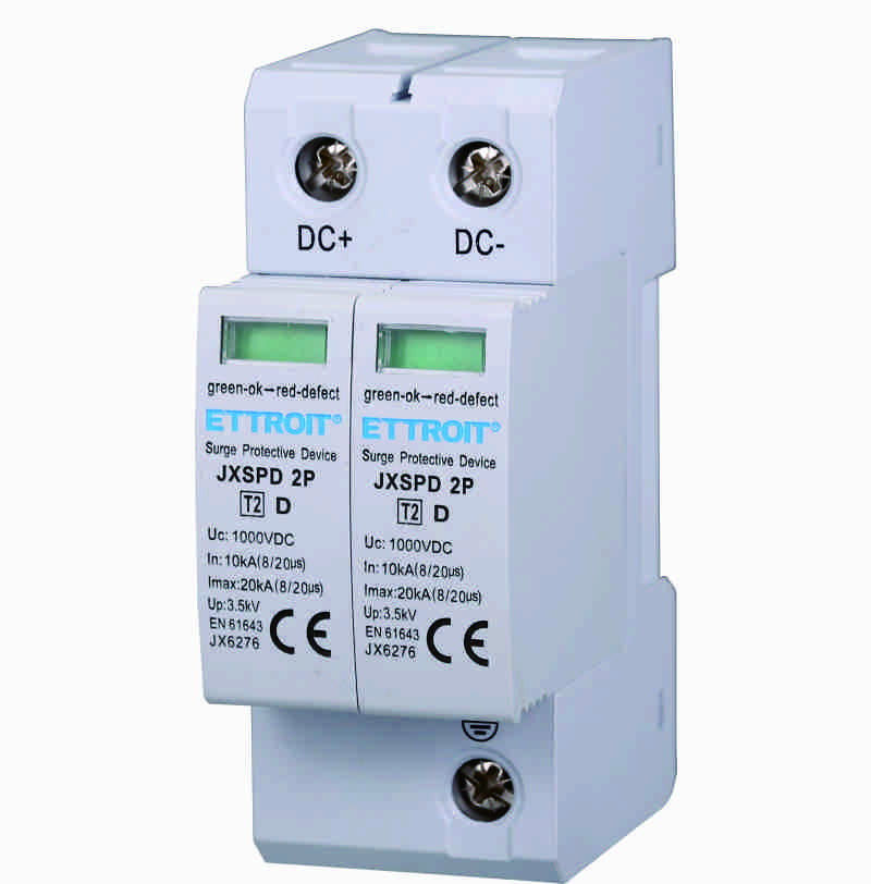 JX6276 — Scaricatore Di Sovratensione Fotovoltaico DC bassa tensione 2P 20kA 1000V