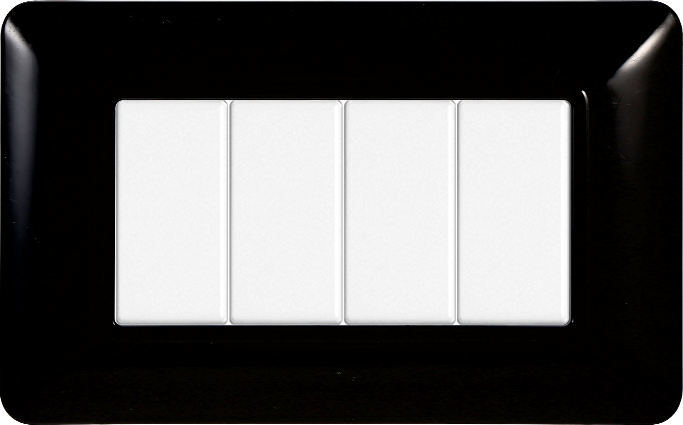 MT83402 — PLACCA PLASTICA 4P NERO