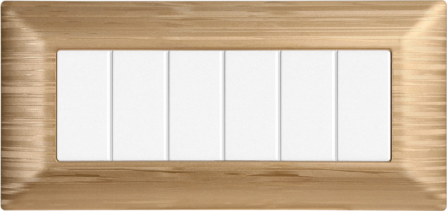 MT85611 — PLACCA 6P ORO SATINATO