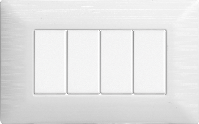 MT85401 — PLACCA 4P BIANCO SATINATO