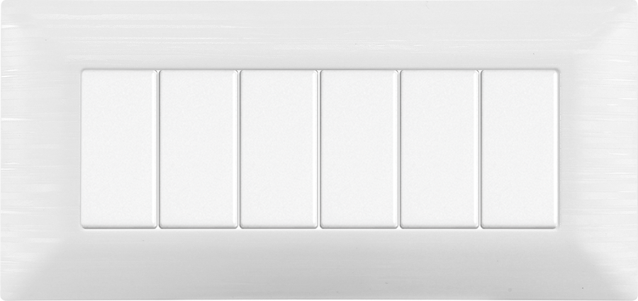 MT85601 — PLACCA 6P BIANCO SATINATO