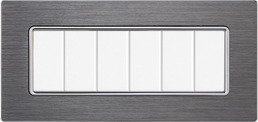 MT86606 — PLACCA ALLUMINIO 6P SILVER