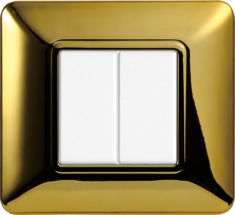 MT83212 — PLACCA PLASTICA 2P ORO LUCIDO