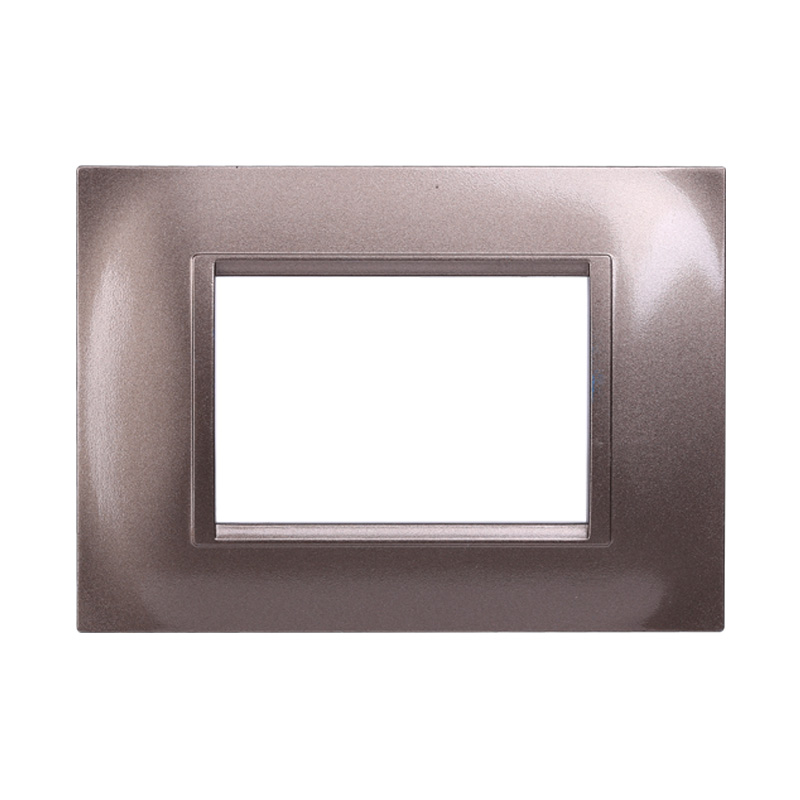 LN89310 — PLACCA QUADRATA 3P ACCIAIO BRONZO