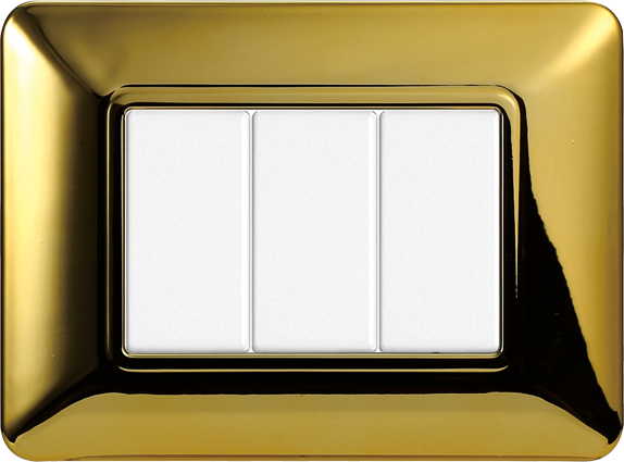 MT83312 — PLACCA PLASTICA 3P ORO LUCIDO
