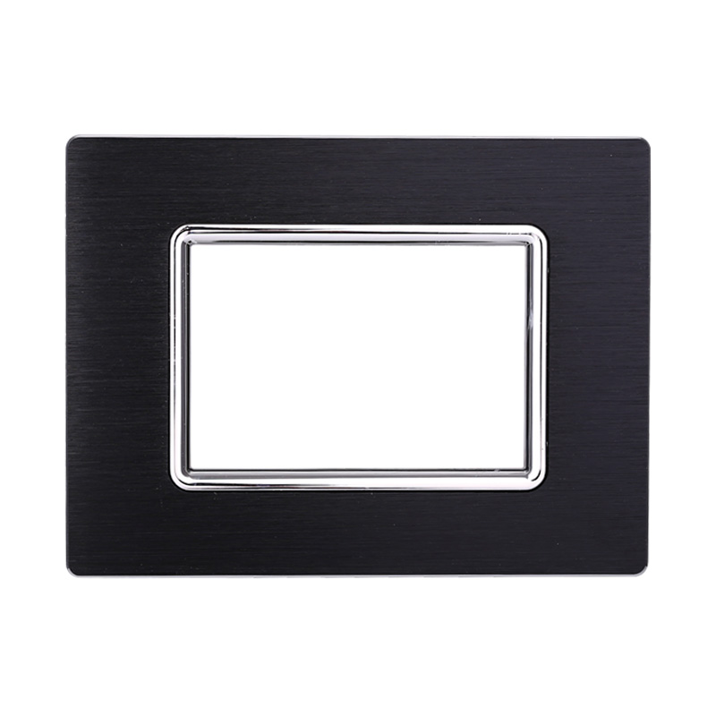 LN86302 — PLACCA ALLUMINIO 3P NERO