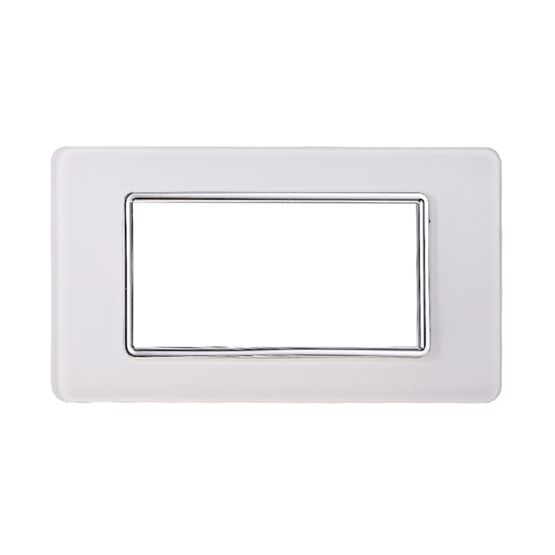 EV84401 — PLACCA VETRO 4P BIANCO