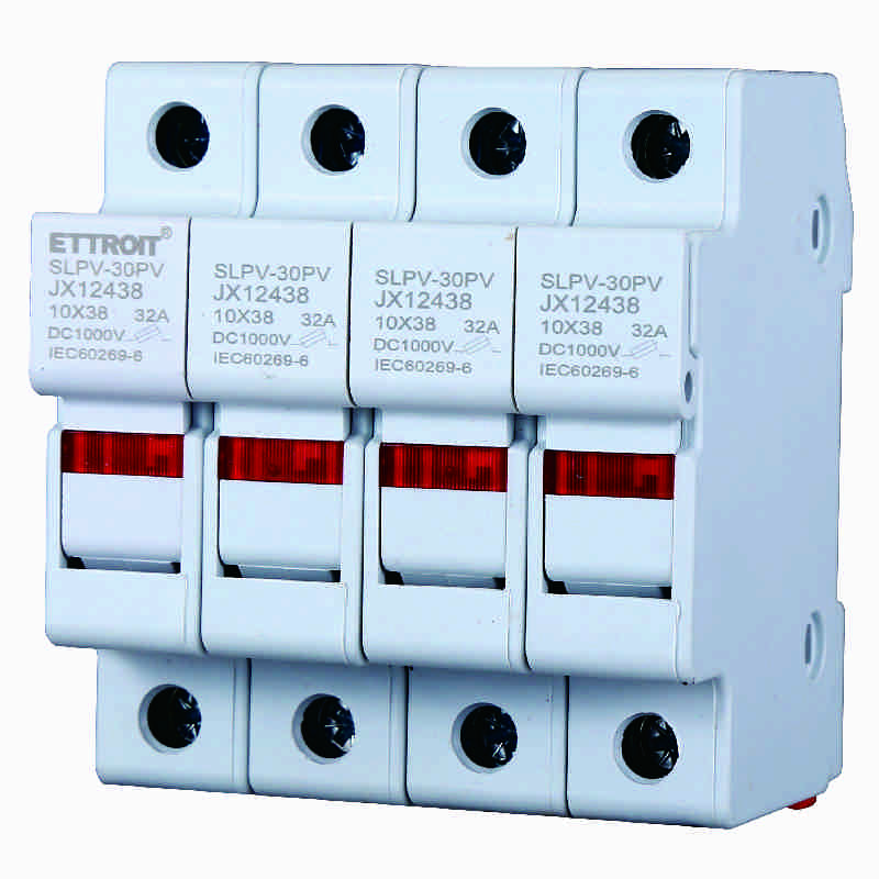 JX12438 — Supporto per fusibili cilindrici Base RT18-32 4P DIN 10 x 38mm AC/DC
