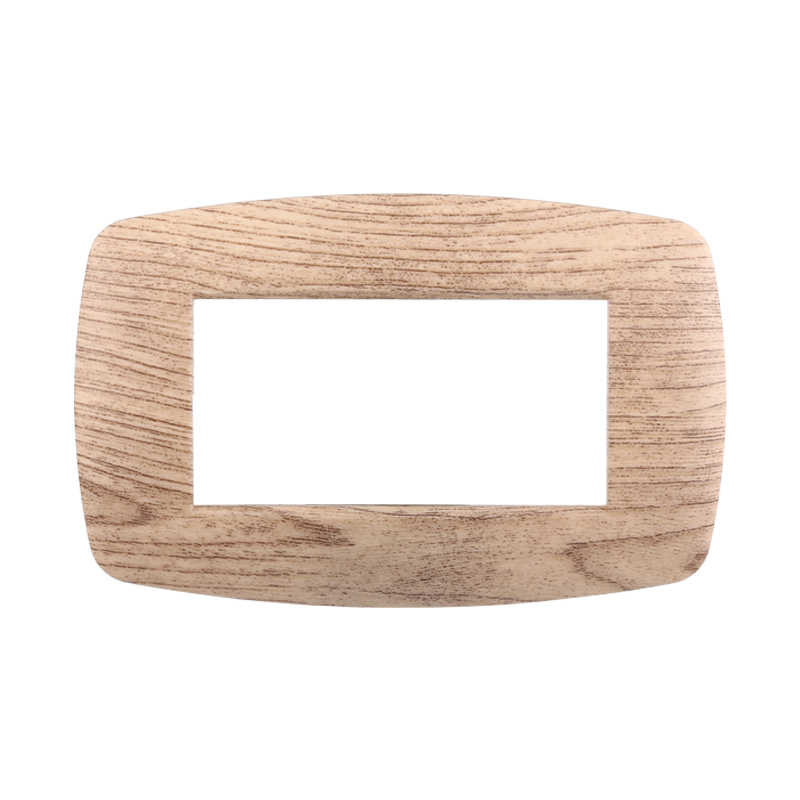 LN87404 — PLACCA SLIM 4P LEGNO CHIARO