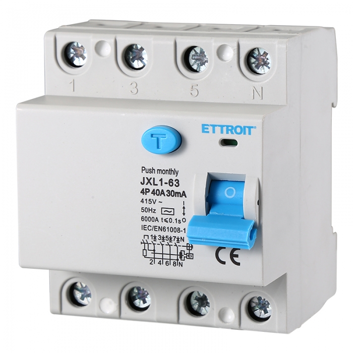 JX344061 — Interruttore Differenziale Puro 4P 40A 30mA 380V-6kA